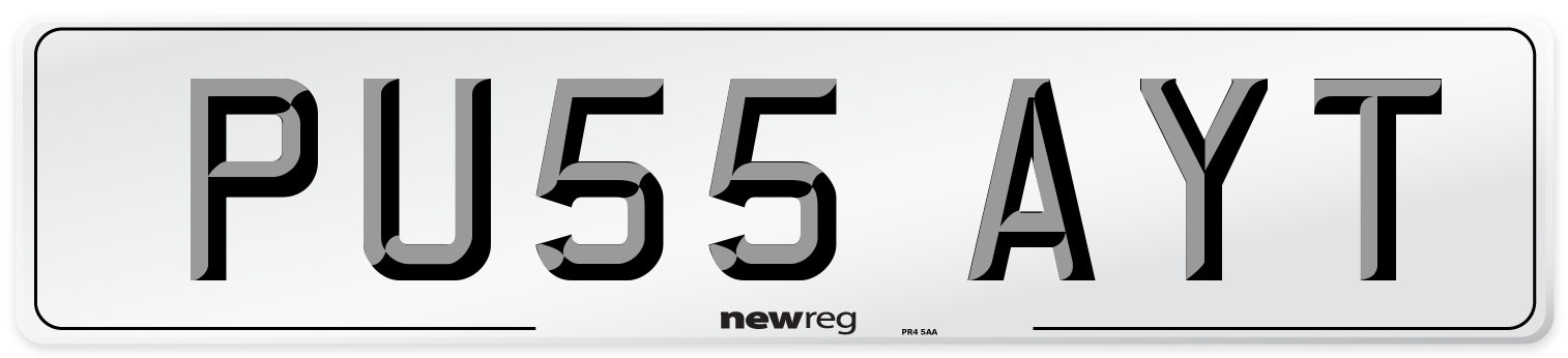 PU55 AYT Number Plate from New Reg